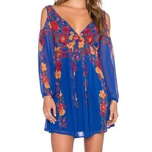Free People “Cold Shoulder” floral dress